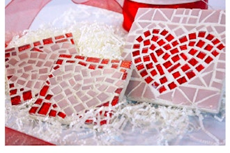 Make a Mosaic: Sweethearts, Two Coasters or Trivet